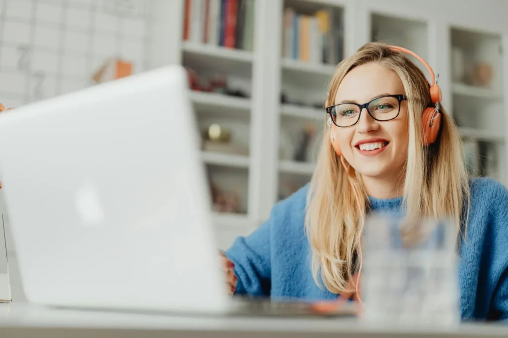 woman taking psychometric test